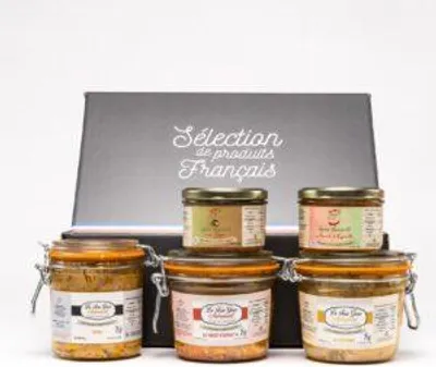 Image de Coffret Uhainak – Foies Gras Nature, Sauternes & Espelette + Apéros Gourmets | Sélection Premium Relais Gourmet