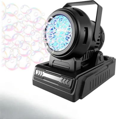 Image de Machine à bulles pour enfants, machine à bulles entièrement automatique avec 10 trous, machine à bulles pour anniversaire d'enfant, cadeau