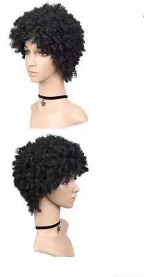 Produktbild von CHPN - Schwarze Disco-Perücke - Perücke - AfroWig - Schwarz - Party - Karnevalsperücke - Perücke mit Locken - Verkleidung - Mottoparty