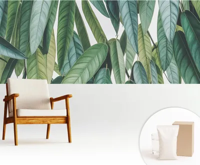 Produktbild von Fototapete selbstklebend - 250x104 cm - Tapete - Wandtapete - Wandbilder - Klebefolie - Dekofolie - Tapete Folie - Wand - Dekoration - Wohnzimmer - Natürliche Blätter