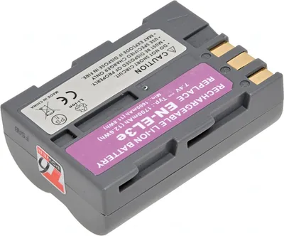 Produktbild von Akku T6 power Nikon EN-EL3e, EN-EL3, EN-EL3a, 1700mAh, grau