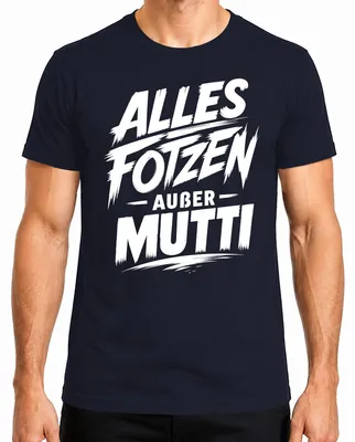 Obrázok produktu pre Tričko s nápisom "Všetko, len nie mama", vtipné, sarkastické, humoristické, pánske, tmavomodré, veľkosť XL