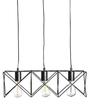 Produktbild von ACA Vintage-Pendelleuchte KS1462P3BK