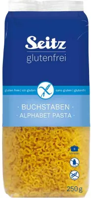 Produktbild von Seitz Glutenfreie Buchstaben Suppeneinlagen ABC aus Maismehl 250g