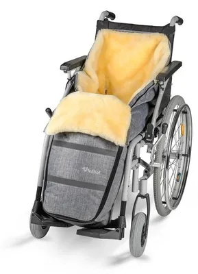 Immagine prodotto di Fellhof: Sacchetto imbottito in pelle di pecora per carrozzina, copriscarpe in lana, ideale per l'inverno, caldo e idrorepellente