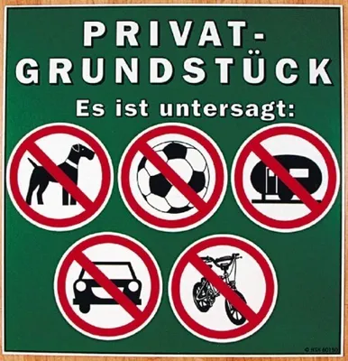 Produktbild von Verbotsschild - PRIVATGRUNDSTÜCK - Gr. ca. 60 x 60 cm - 308851