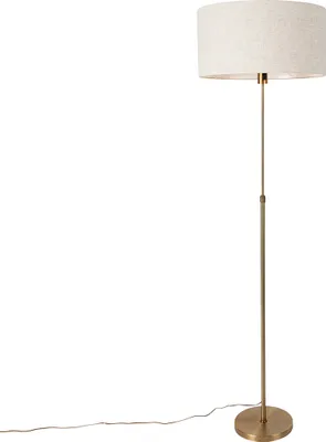 Produktbild von Stehlampe Verstellbar Bronze mit Schirm HellGrau 50 cm Parte