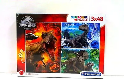 Image de CLE puzzle 3x48 SuperKolor JurassicWorld 25250