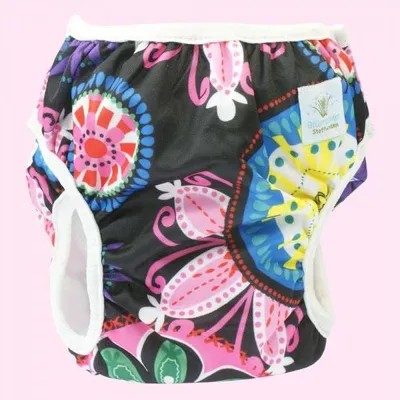 Produktbild von Blümchen Schwimmwindel Badewindel Blumen BabyBadehose S 3-6 kg