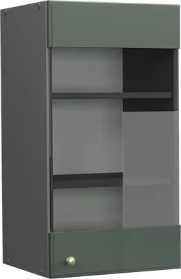 Produktbild von Vicco Küchenglasschrank Fame-Line, 40 cm, Grün-Gold Landhaus/Anthrazit