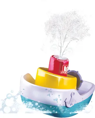 Immagine prodotto di BB Junior - Barca giocattolo - Vasca da bagno Splash 'n Play con rimorchiatore a spruzzo per bambini