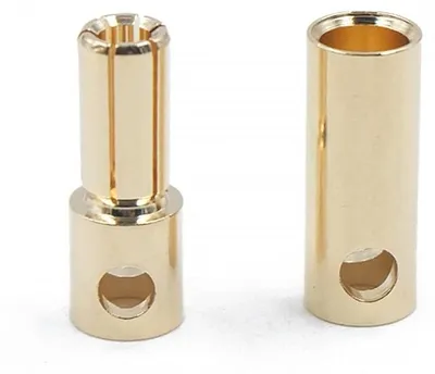 10 Paar vergoldete 5,0 mm Bananenstecker für RC-Akkus