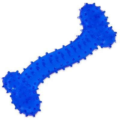 Immagine prodotto di Giocattolo Cane FANTASY osso di gomma blu 11 cm 1 pz