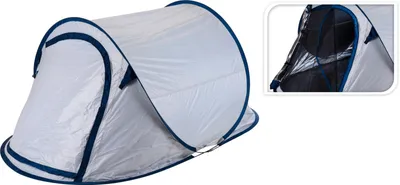 Produktbild von Redcliffs Pop-Up-Zelt für 2 Personen 220x120x90 cm Weiß und Blau
