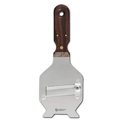 Produktbild von Ambrogio Sanelli - Trüffelhobel aus Edelstahl, Griff aus Palisanderholz - 5,5 cm glatte Klinge, verstellbar von 0,2 bis 3 mm