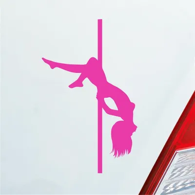 Produktbild von Auto Aufkleber Sexy Girl Mädchen Tanzen Poledance Strip GoGo Pin Up 12x7 cm Pink Sticker Heckscheibenaufkleber