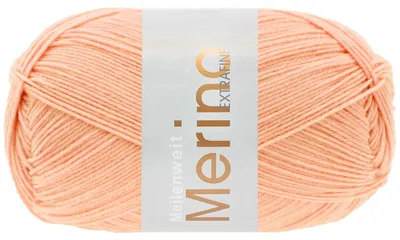 Zdjęcie produktu dla Lana Grossa MEILENWEIT 100 g MERINO EXTRAFINE miękka 4-warstwowa wełna merynosowa 420 m kolor 2458 - morelowy