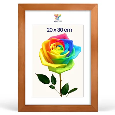 Produktbild von MG Design Bilderrahmen Lackiert 20x30 cm - Echtholzrahmen mit Acrylglas, hoch/quer, zum Aufhängen & Aufstellen