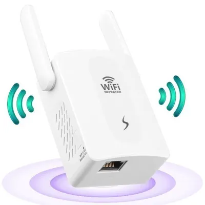 Obrázek produktu pro WLAN repeater, 300 Mbit/s, zesilovač Wi-Fi, 2,4 GHz, snadná konfigurace, 200 m²