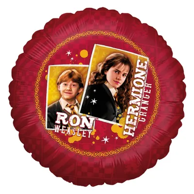 Produktbild von Harry Potter Folienballon rund ø45cm Ron und Hermine Ballon für Geburtstagsparty