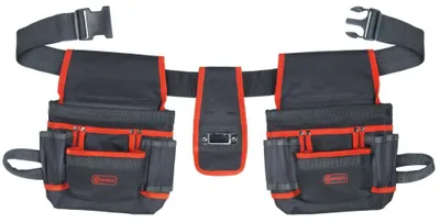 Produktbild von CONNEX Werkzeuggürtel mit 2 Taschen á 11 Fächer und Cliphalter, COX952056