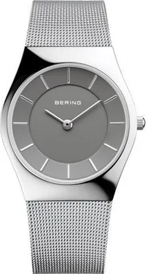 Produktbild von BERING Damen Armbanduhr Slim Classic silber glänzend 11936-309