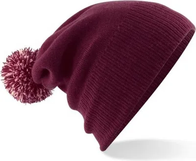 Image de Beechfield - Casquette Homme/Femme Unie BC4657 (Taille unique) (Bourgogne/Blanc naturel)