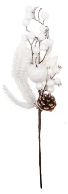 Immagine prodotto di Clayre & Eef Decorazione natalizia 9x7x45 cm in plastica bianca