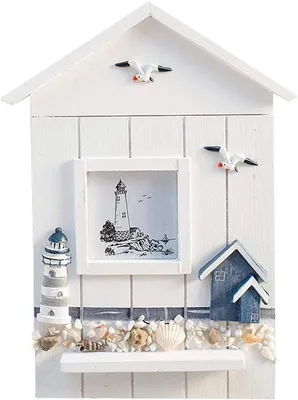 Produktbild von Schlüsselschrank – Schlüsselschrank aus Holz – 22 x 7 x 30 cm – Schlüsselablage – Geeignet für 6 Schlüssel/Schlüsselbündel – Haushaltsartikel – Weiß