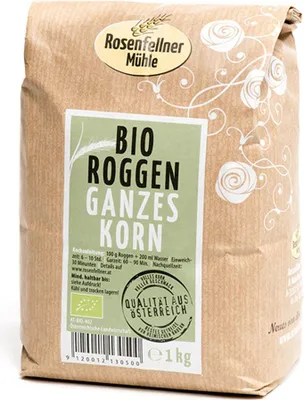 Produktbild von Roggen ganz 1000g - 10er Vorteilspack von Rosenfellner Mühle