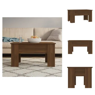 Immagine prodotto di vidaXL Tavolino da caffè marrone effetto rovere 79x49x41 cm materiale a base di legno - Tavolini da caffè