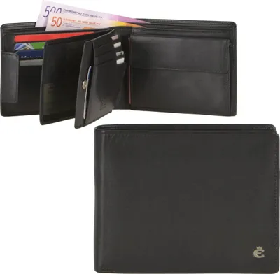 Produktbild von Esquire Geldbörse Herren Leder schwarz RFID Schutz Portemonnaie Geldbeutel 16KF 2243-49