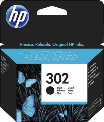 The image shows the packaging of an HP ink cartridge.