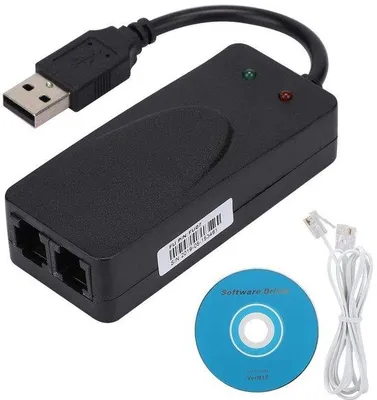 Zdjęcie produktu dla Zewnętrzne modem USB z funkcją faksu - modem 56K - idealny do użytku domowego - protokół V.90 - obsługuje automatyczną konfigurację - złącze USB