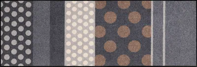 Produktbild von Salonloewe GLAMOUR DOTS GRAU Fußmatte Wohnmatte 60 x 180 cm