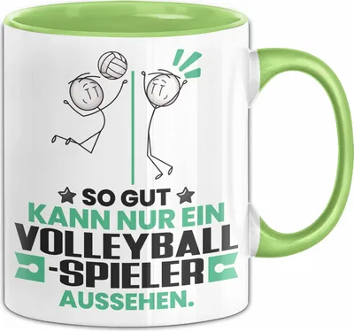 Produktbild von Volleyballspieler Geschenk Tasse So Gut Kann Nur Ein Volleyballspieler Aussehen Geschenkidee Kaffee-Becher (Grün)