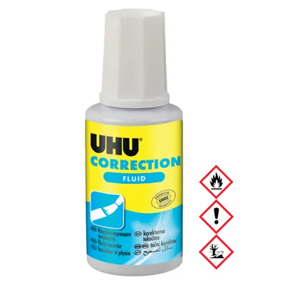 Obrázok produktu pre UHU Korekčná tekutina Blister biela korekčná tekutina 20ml