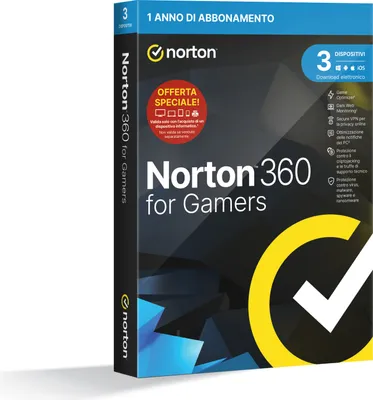 Zdjęcie produktu dla Norton 360 for Gamers 2023, 1 x licencja, 1 lat(a), Pełny