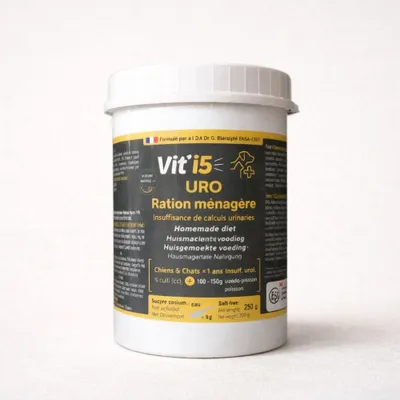 Produktbild von Vit'i5 URO – Hausgemachtes Nahrungsergänzungsmittel für Hunde und Katzen (Harnwegserkrankungen)