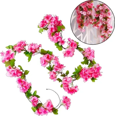 Immagine prodotto di Ghirlanda di fiori di ciliegio 220 cm - rosa scuro
