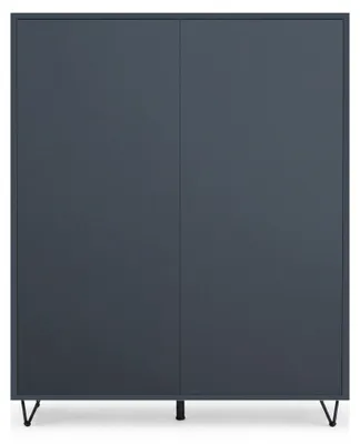 Produktbild von InnoFurn Highboard Elisa M1, 2 Türen, Push-to-Open, Anthrazit matt, 103 x 125,5 x 37 cm