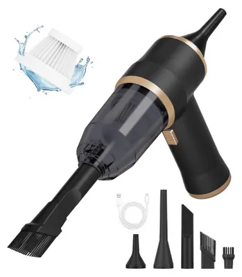 Image de Aspirateurs pour voiture et aspirateurs à main - Aspirateurs à main/souffleurs - 2-en-1 : aspiration et soufflage - Sans fil - 7,2 V Li-ion - 7 W - Brosse turbo - Noir