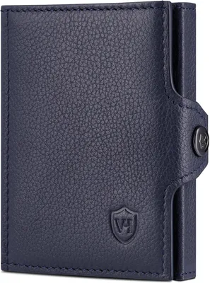 Produktbild von Slim Wallet mit XXL Münzfach und RFID Schutz aus Echtleder Mini Geldbörse für Damen und Herren Kartenetui Portemonnaie Kompakt
