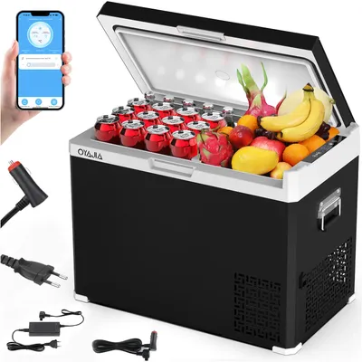 Produktbild von 50L Kompressor Kühlbox, Kühlbox Auto Mit APP, -20℃20℃, 12/24V & 240V Kühlschrank, Tragbarer Gefrierschrank für Camping, Reisen, Angeln, Outdoor