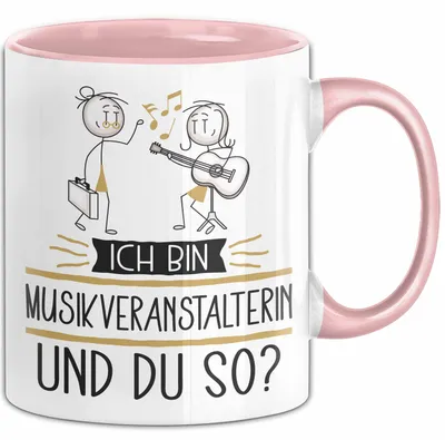 Produktbild von Musikveranstalterin Tasse Geschenk Ich Bin Musikveranstalterin Und Du So Geschenkidee Lustiger Spruch Becher (Rosa)