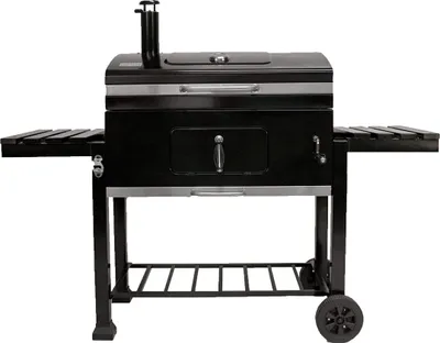 Produktbild von Holzkohlegrill PATTON C2 - Charcoal Chef XL - Gusseisen Rost 77x42 cm - Emaillierter Stahl