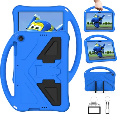 Obrázek produktu pro Dětské pouzdro pro Honor Pad X8 / Pad X8 Lite, EVA lehké nárazuvzdorné pouzdro s skládacím stojánkem a rukojetí modré