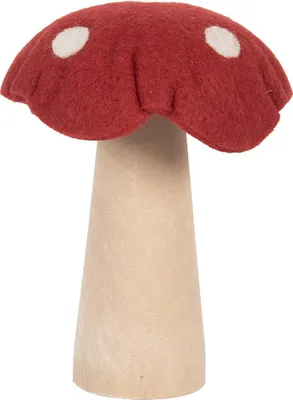 Obrázok produktu pre Clayre & Eef Dekorácia Huby 14x14x17 cm Červená plsť