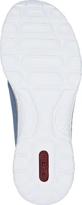 Produktbild von Rieker Damen Slipper Sneaker mit Reißverschluss und Keilabsatz N42G0, Größe:42 EU, Farbe:Blau