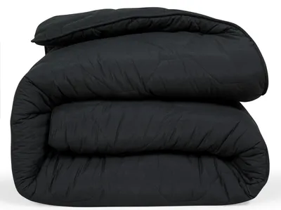 Produktbild von DoubleDry 2 in 1 Bettdecke 240x200 cm - Waschbare Bettdecke Ohne Bezug - Schwarz